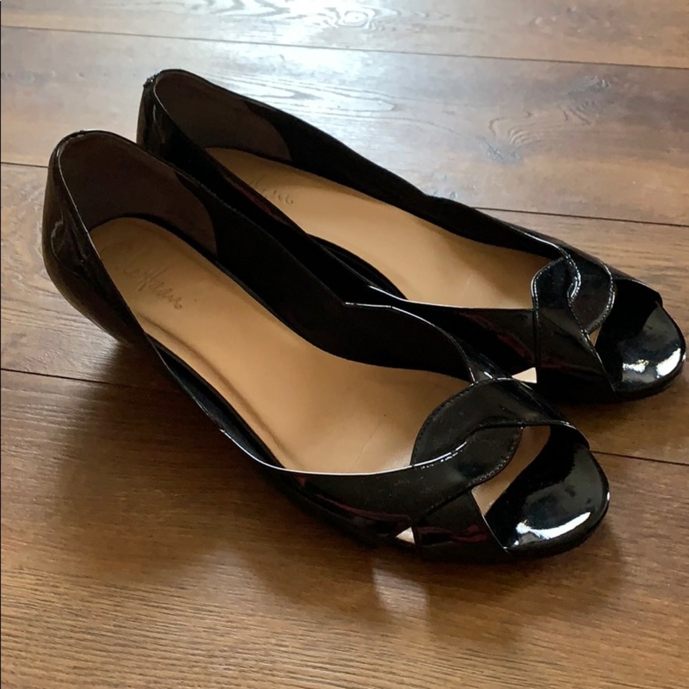 Cole Haan 'Air Darleen' Open Toe Wedge in Black